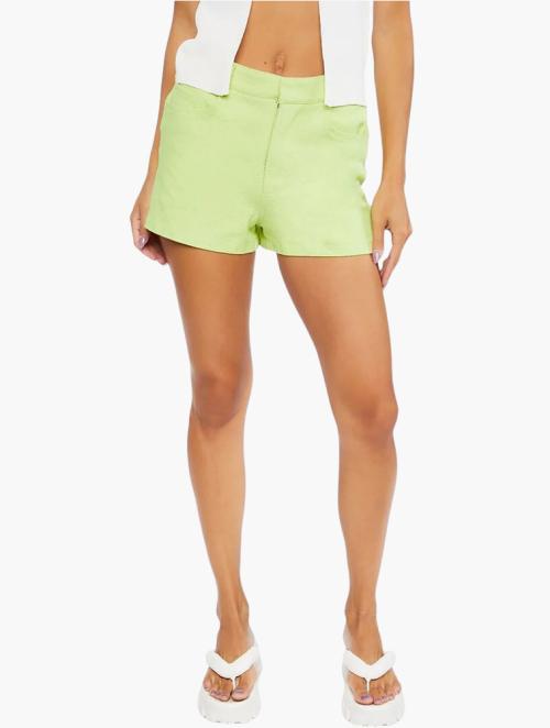 Forever 21 Wild Lime Twill Mid-Rise Shorts