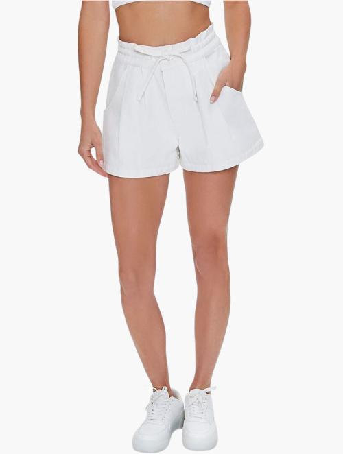 Forever 21 White Paper Bag Shorts