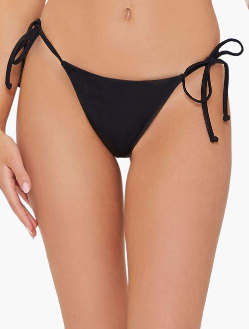 Forever 21 Black Side Tie Bikini Bottoms