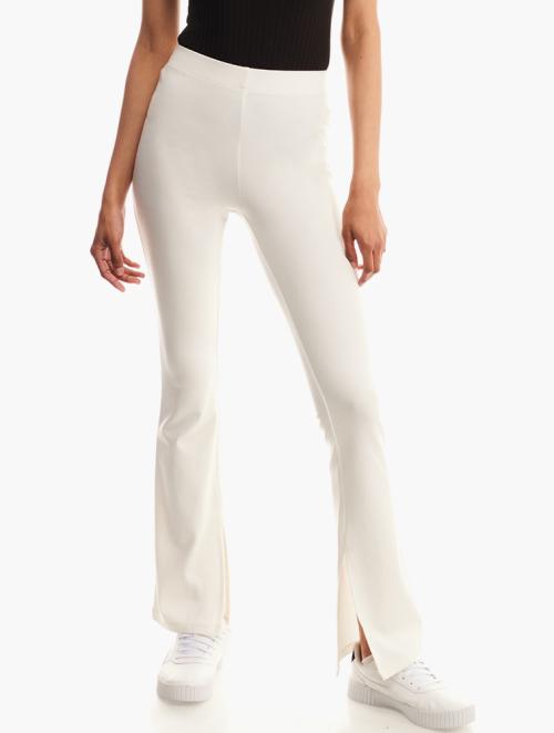 Forever 21 Vanilla Ponte-Knit Flare Pants