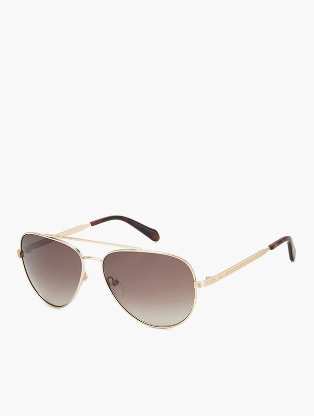 Fossil Brown Shaded Pilot Sunglasses