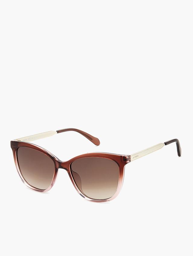 Fossil Brown Shaded Cat Eye Sunglasses