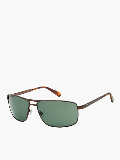 Fossil Brown Rectangular Sunglasses