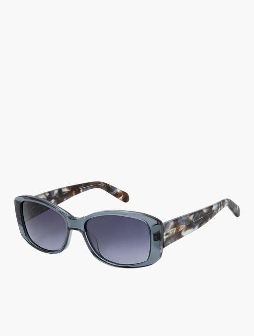 Fossil Crystal Grey Rectangular Sunglasses