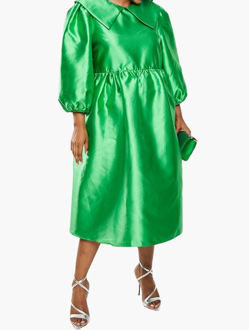 Glamorous Plus Midi Dress - True Green