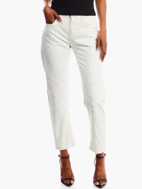 G-Star RAW White 3301 Bootleg Jeans