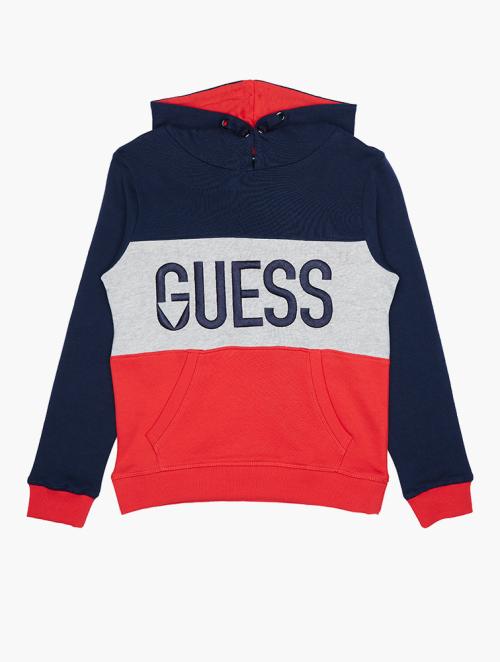 GUESS Kids Navy & Red Logo Hoodie