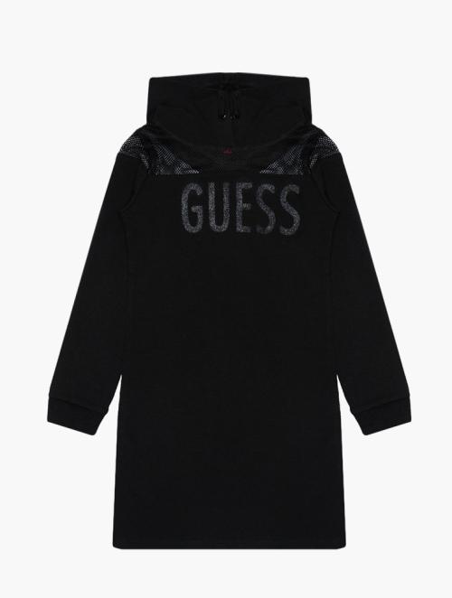 GUESS Black Logo Sweatshirt Dress