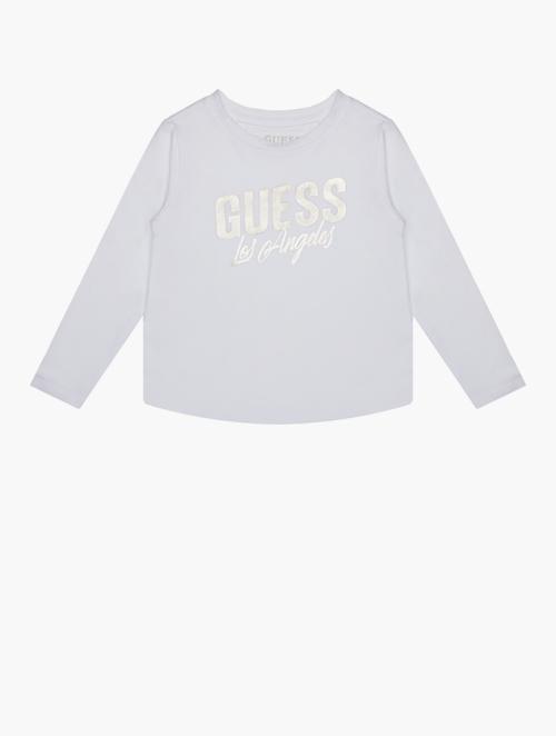 GUESS White Los Angeles Long Sleeve Top 