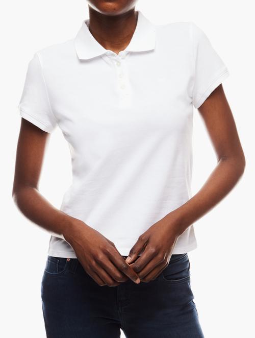 White bodysuit logo triangle GUESS -HELENA BODYSUIT black sleeveless  T-SHIRTS Women GUESS- Online