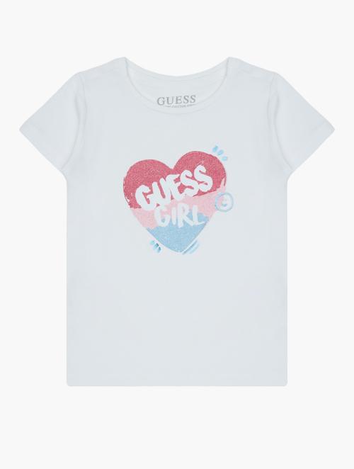 GUESS White Logo Short Sleeve Tee