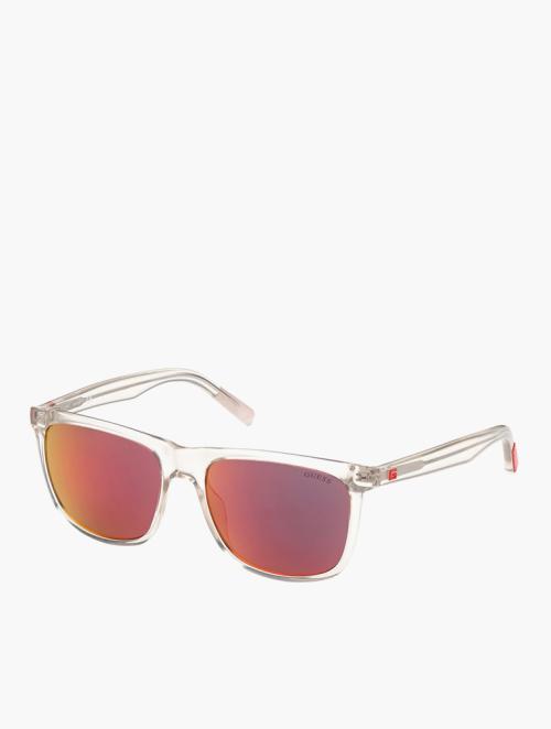 GUESS Yellow Mirrored Square Sunglasses