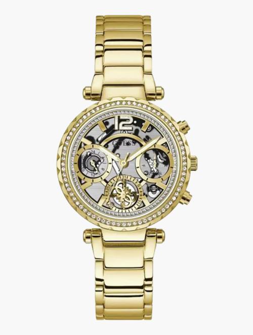 GUESS Gold Tone Multi-Function Solstice Watch