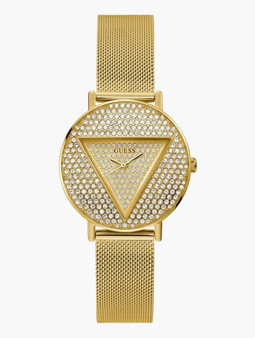 GUESS Gold Analog Stainless Steel Mesh Watch