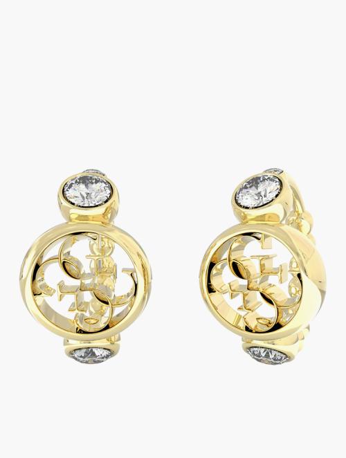 GUESS Gold Crystal Mini Hoop Earrings