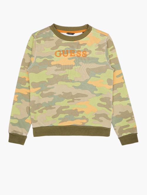 GUESS Multi Camo Long Sleeve Top