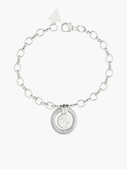 GUESS Silver Knot You 4G Logo Chain Bracelet