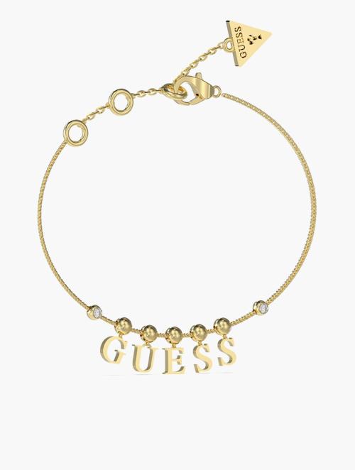 GUESS Gold Guess Arm Party Charm Bracelet