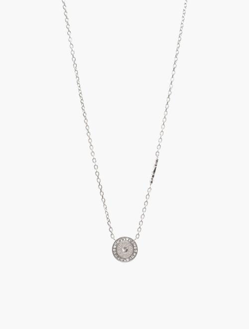 GUESS Silver Love Guess 16-18" Mini Necklace