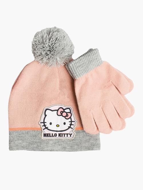 Hello Kitty Pink & Grey Hello Kitty Beanie & Glove Set