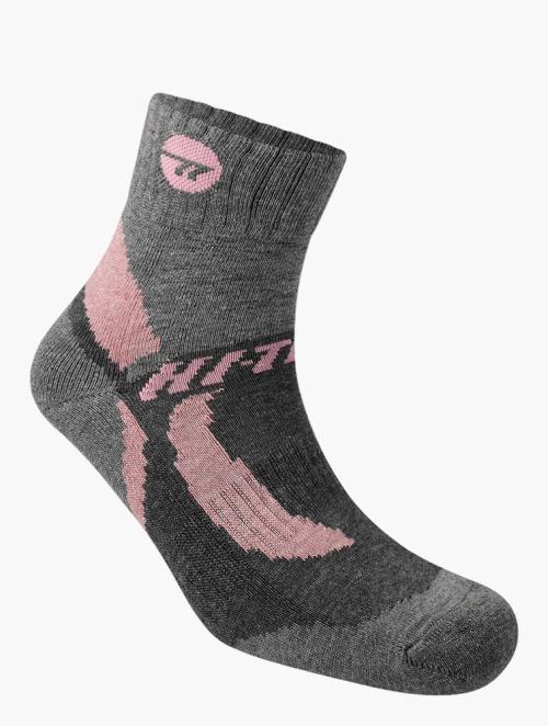 Hi Tec Black & Pink Cushion Foot Sock