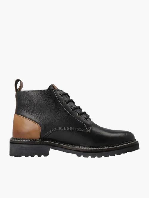 Hi Tec Black & Tan Victoria Mid Lace-Up Boots