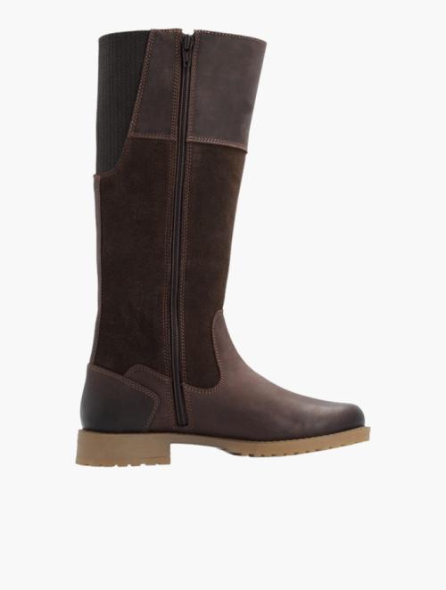 Hi Tec Brown & Tan Namib Rider Zip Long Boots