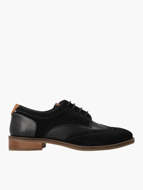 Hi Tec Black & Tan Dutches Lace-Up Brogue Shoes