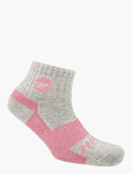 Hi Tec Grey & Pink Cushion Foot Sock