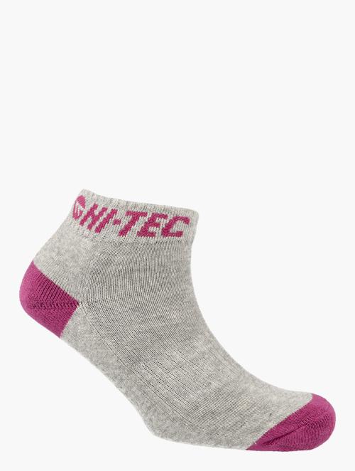 Hi Tec Grey & Pink Cushion Foot Sock
