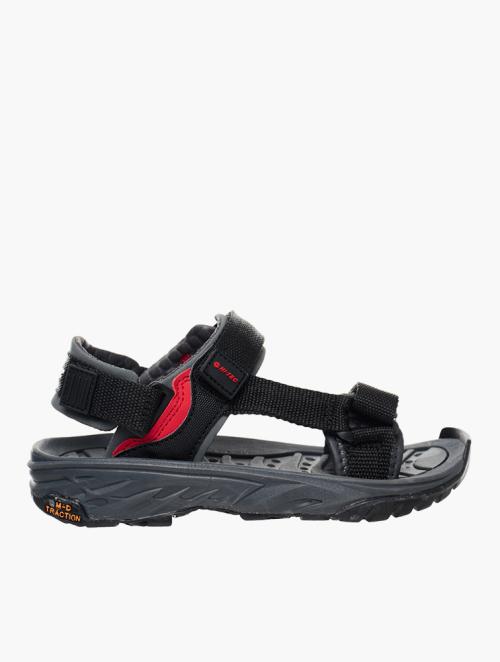 Hi Tec Junior Black & Red Ula Raft Sandals
