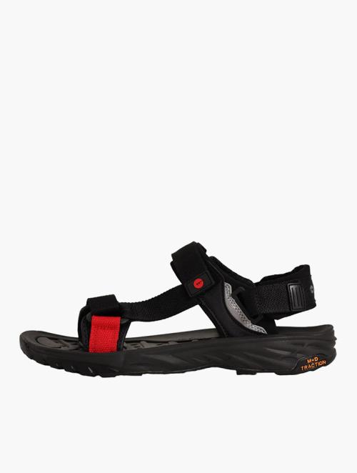 Hi Tec Black & Red Ula Raft Sandals
