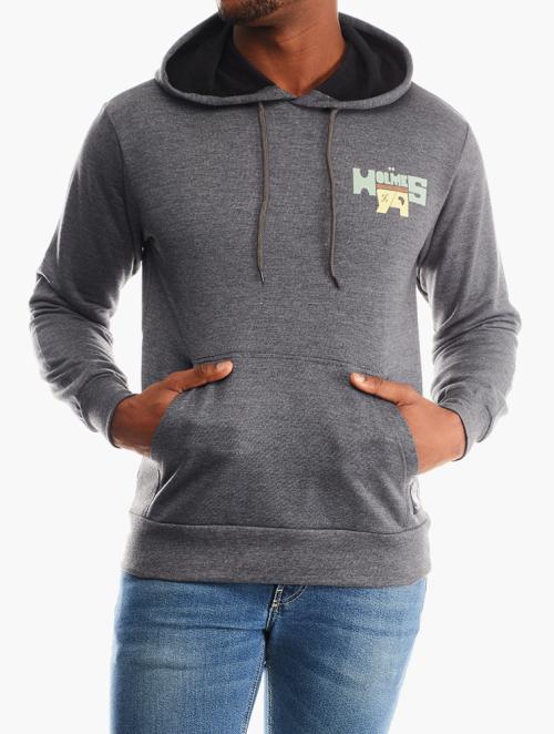 Holmes Brothers Charcoal Melange Full Sleeve Hoodie