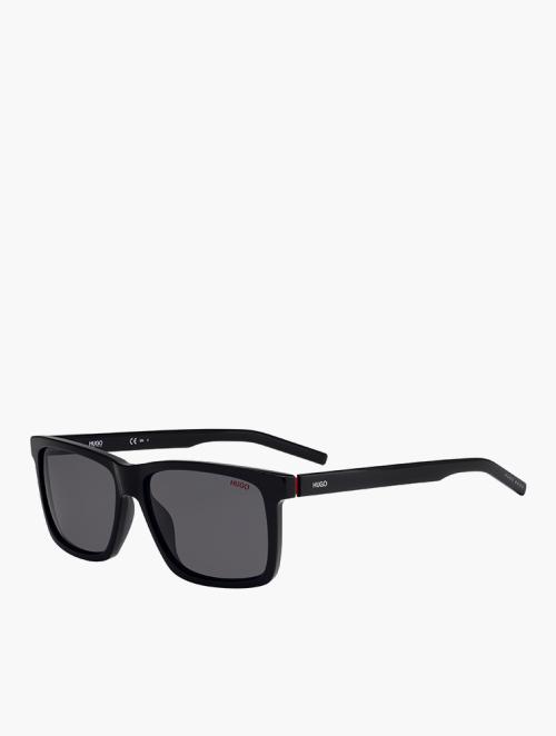 Hugo Red Decor & Grey Rectangular Sunglasses