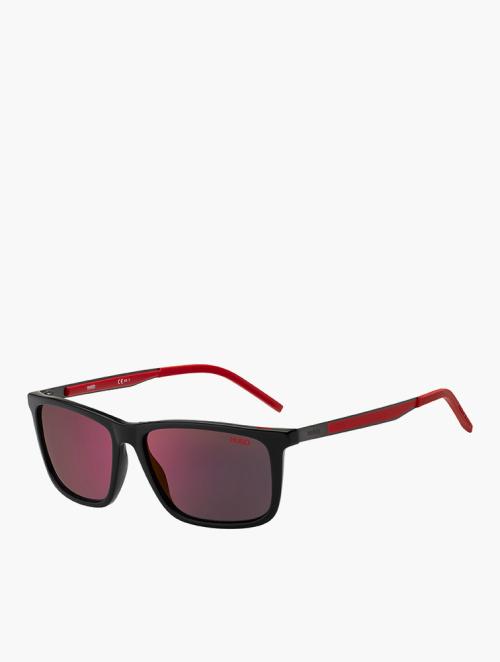 Hugo Red & Black Rectangular Sunglasses