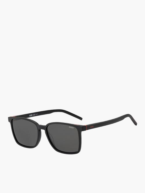 Hugo Grey & Matte Black Rectangular Sunglasses