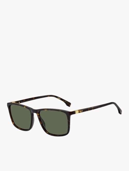 Hugo Boss Havana Rectangular Functional & Comfort Sunglasses