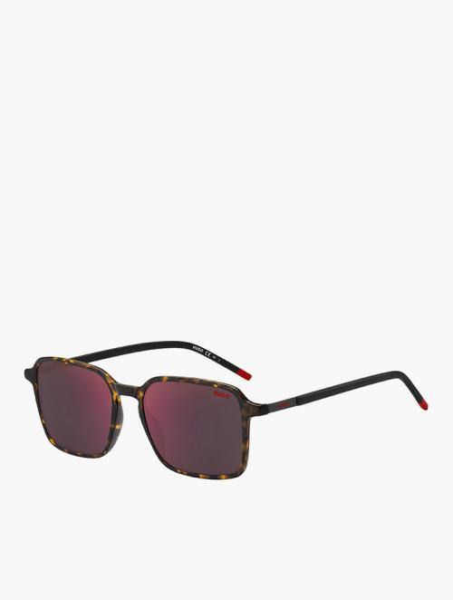 Hugo Red Mirror Rectangular Sunglasses