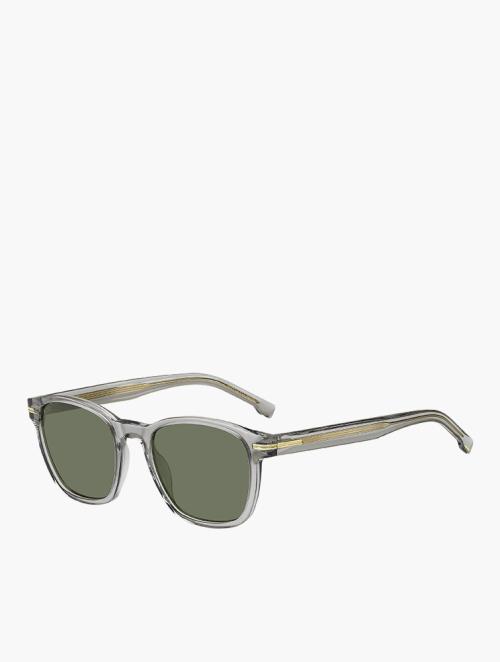 Hugo Boss Green & Grey Rectangular Sunglasses