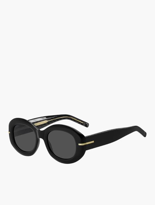 Hugo Boss Grey & Black Oval Sunglasses