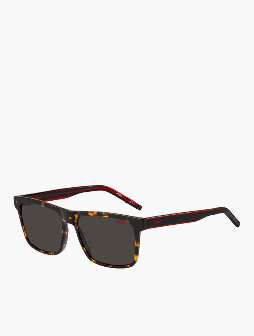 Hugo Grey & Havana Red Rectangular Sunglasses