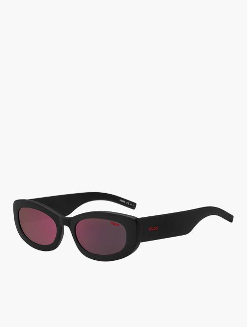 Hugo Red Mirror Rectangular Sunglasses