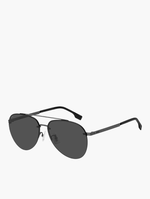 Hugo Boss Dark Ruthenium Black Pilot Sunglasses