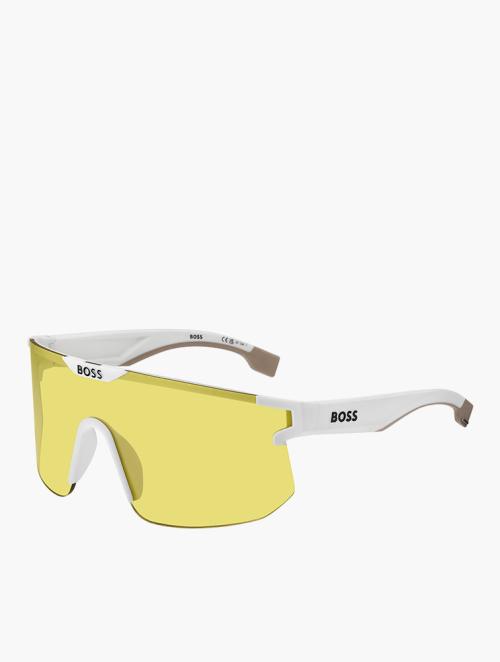 Hugo Boss Yellow & Matte White Mask Sunglasses