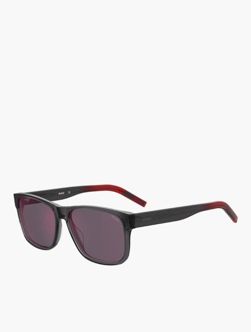 Hugo Red Mirror & Grey Rectangular Sunglasses