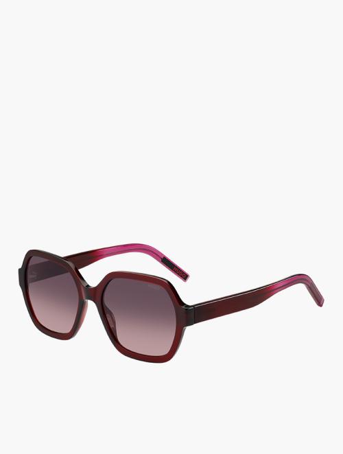 Hugo Pink & Burgundy Square Sunglasses