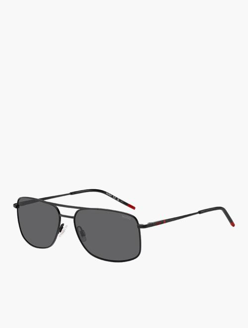 Hugo Black Red Rectangular Sunglasses