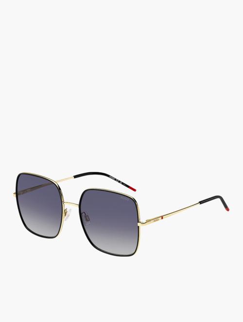 Hugo Gold Black_ Square Contemporary Sunglasses