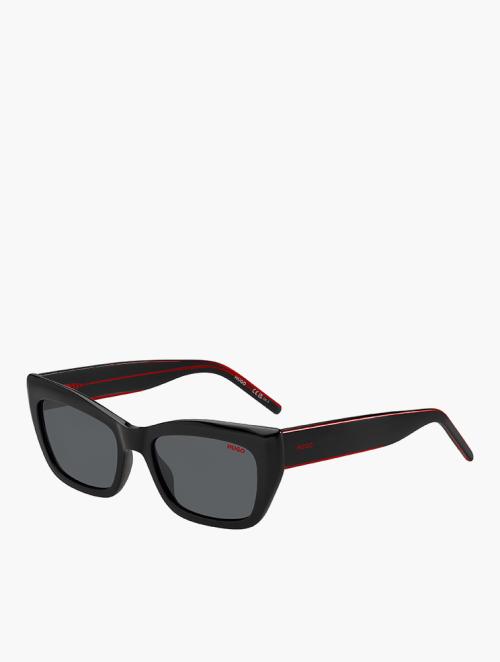 Hugo Black Red Rectangular Sunglasses