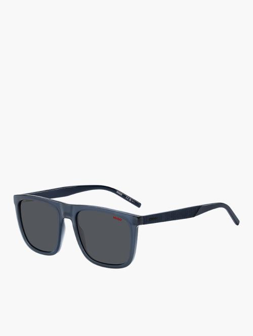 Hugo Blue Rectangular Flat Top Sunglasses